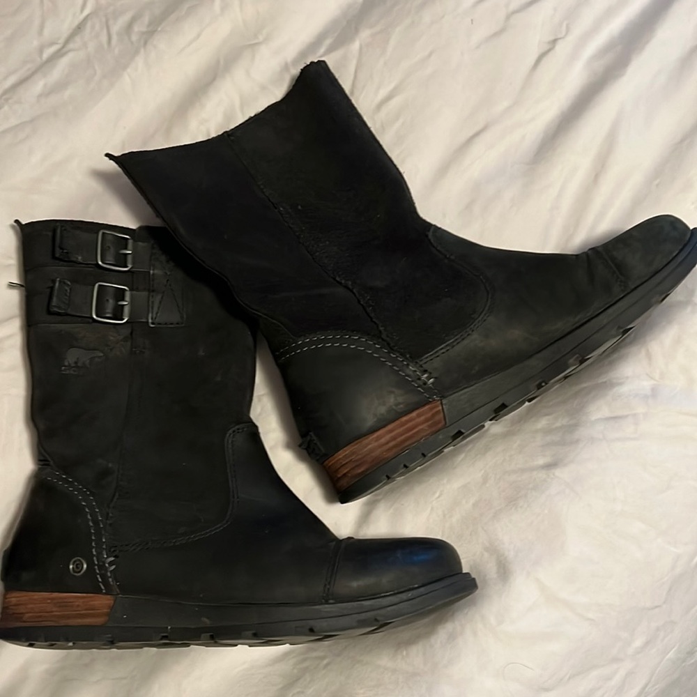 👢Black SOREL Leather Boots